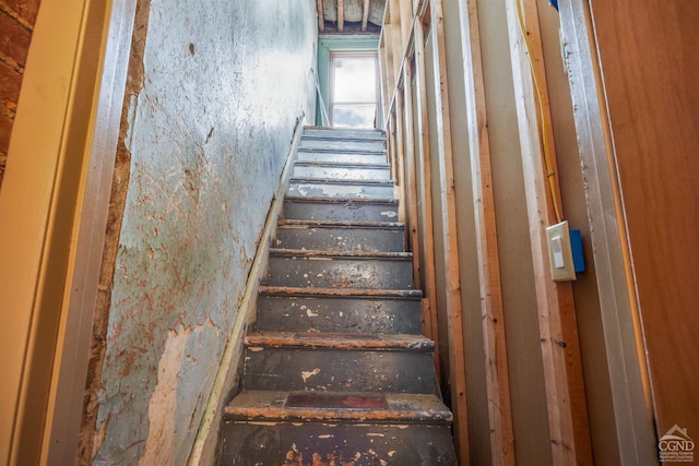 view of stairway