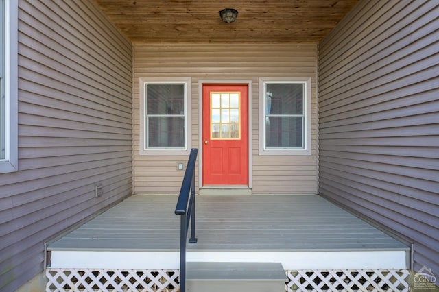 view of doorway to property