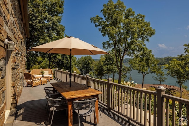 deck featuring an outdoor hangout area