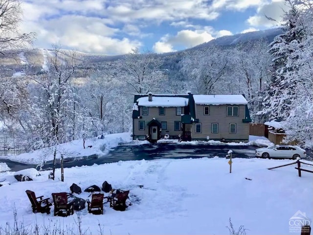 exterior space with a mountain view