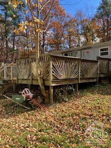 exterior space with a wooden deck