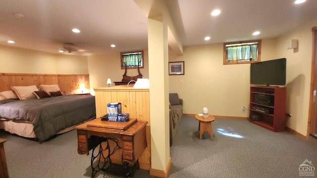 bedroom featuring carpet flooring