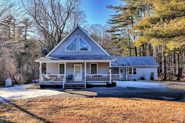 view of front facade with a porch