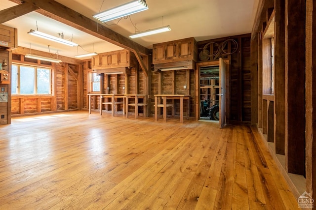 miscellaneous room with light hardwood / wood-style flooring