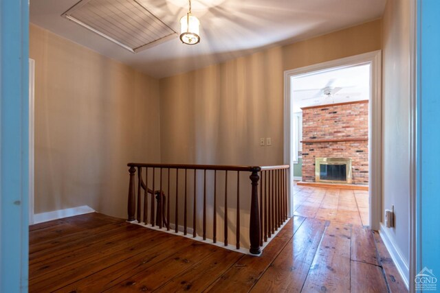 hallway featuring hardwood / wood-style floors