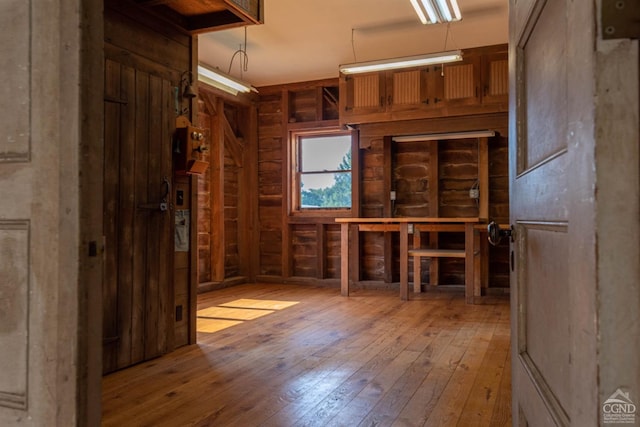 miscellaneous room with hardwood / wood-style flooring