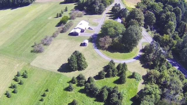 drone / aerial view featuring a rural view