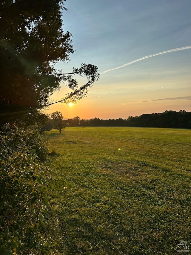 nature at dusk with a rural view