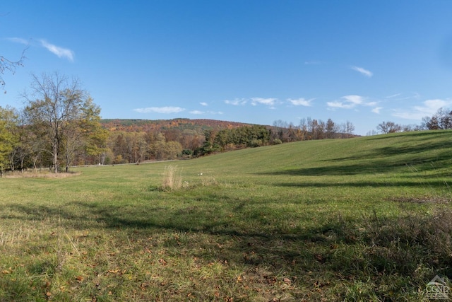 view of mountain feature featuring a rural view