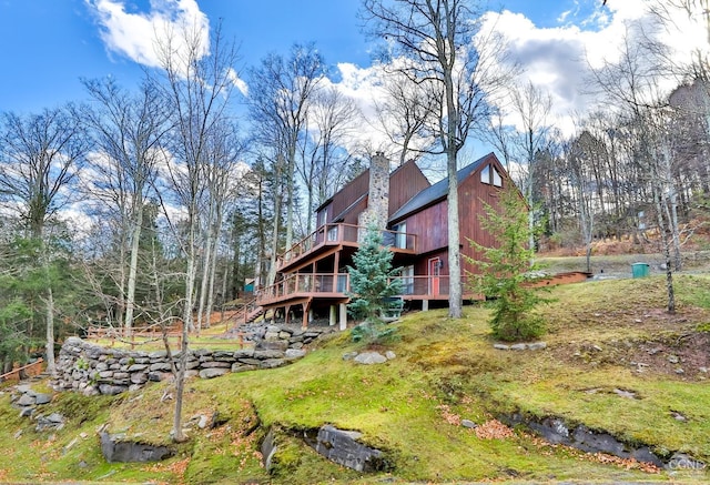 view of rear view of property