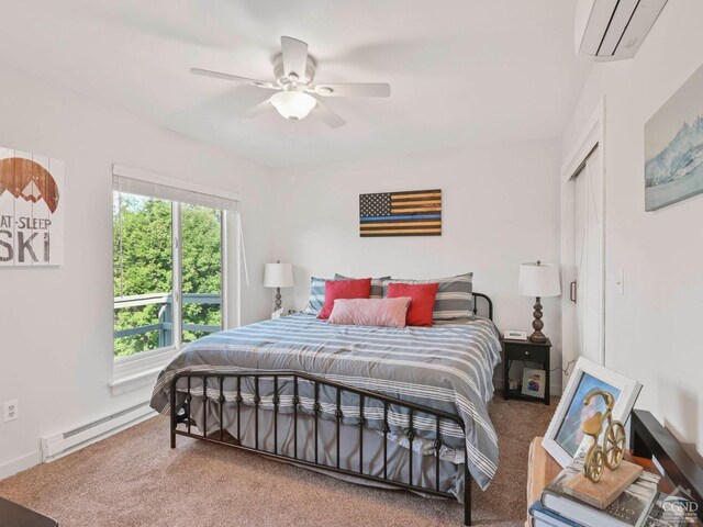 bedroom with light colored carpet