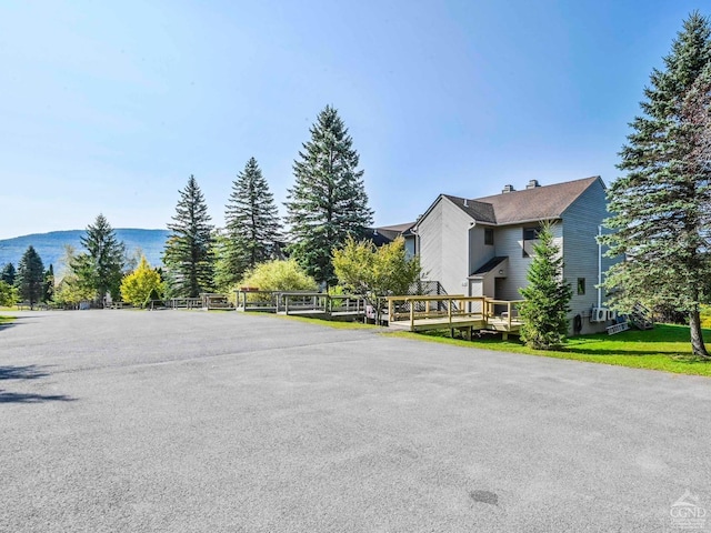 exterior space with a mountain view