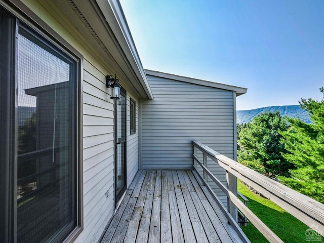 balcony with a mountain view