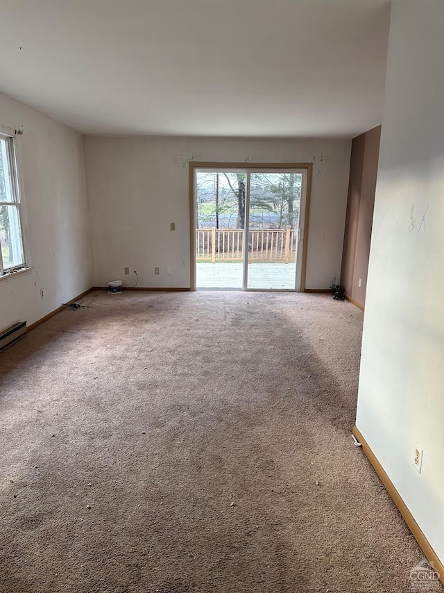 view of carpeted empty room