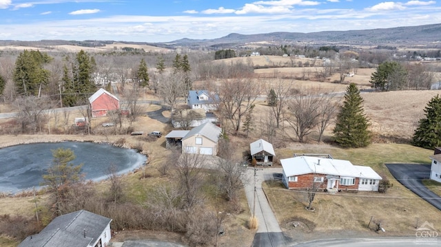 aerial view featuring a mountain view