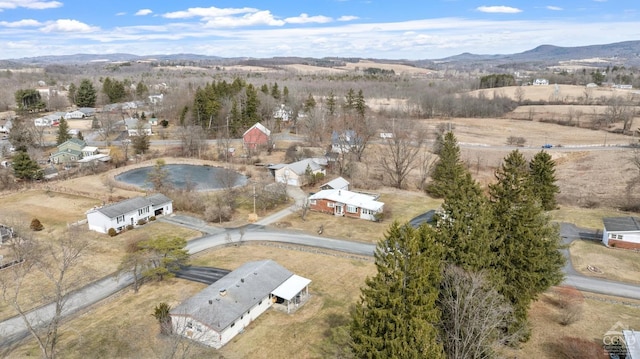 aerial view featuring a mountain view