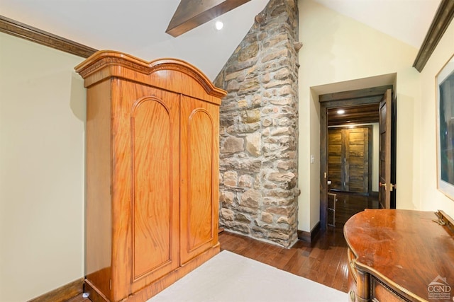 interior space with hardwood / wood-style floors