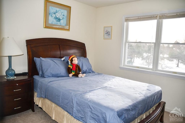 view of carpeted bedroom