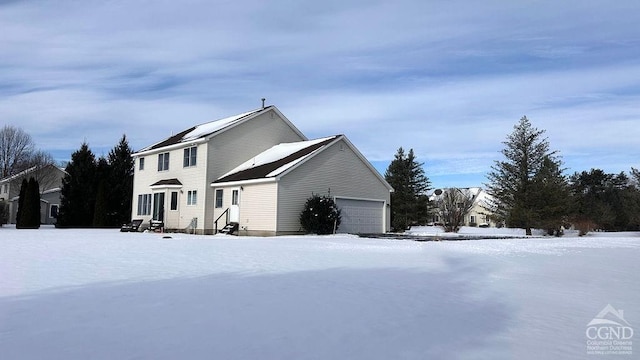 view of snowy exterior