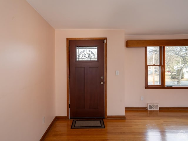 entrance foyer featuring light hardwood / wood-style flooring