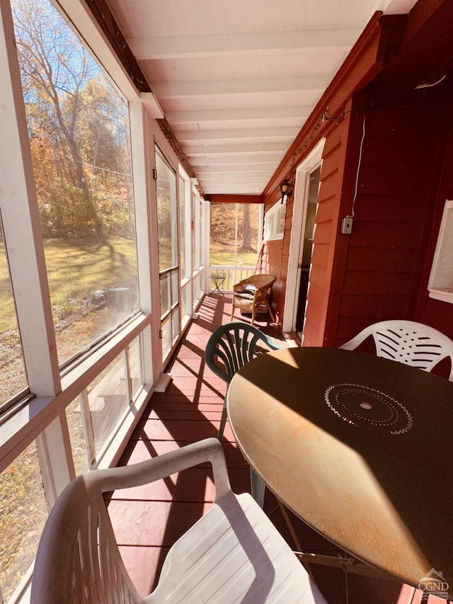 view of sunroom / solarium