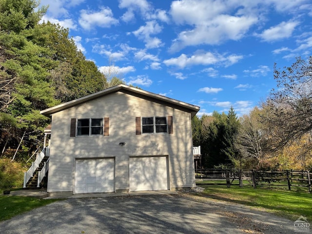 view of home's exterior featuring a garage