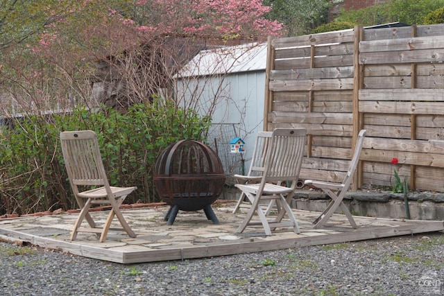 wooden deck with fence