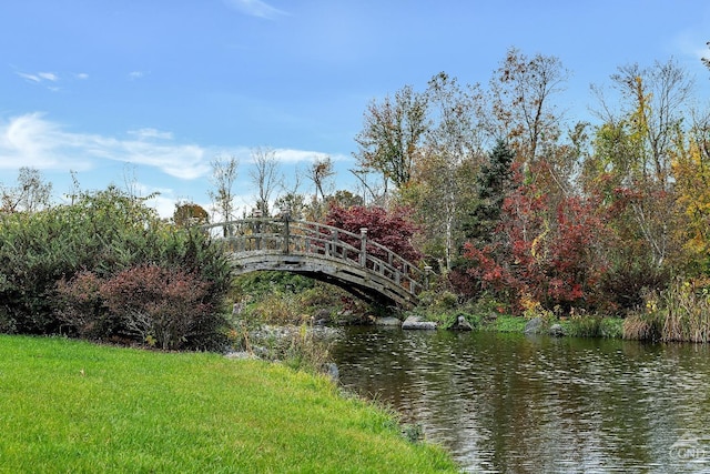 view of water feature