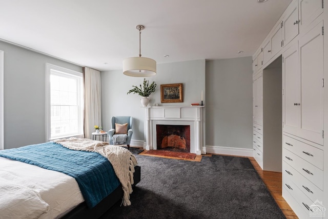 bedroom featuring wood-type flooring