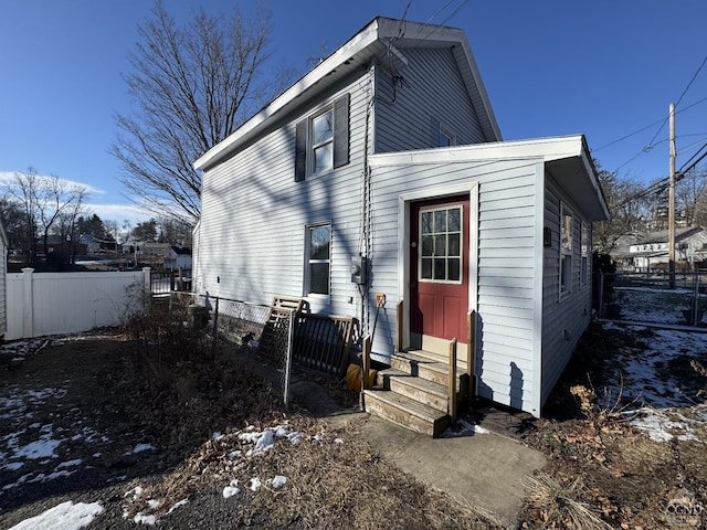 view of rear view of property