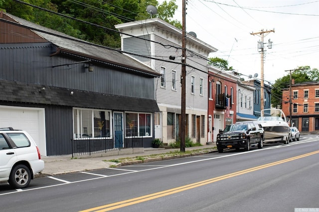 view of building exterior with a garage