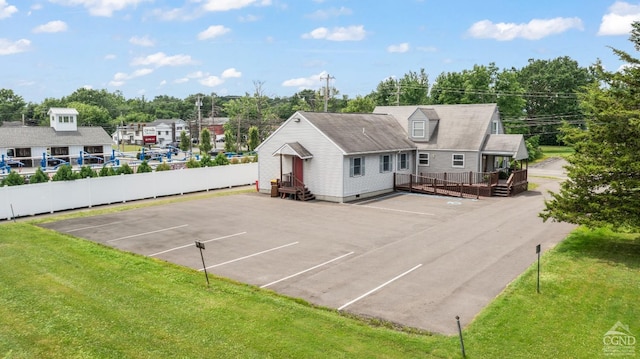 exterior space with a yard