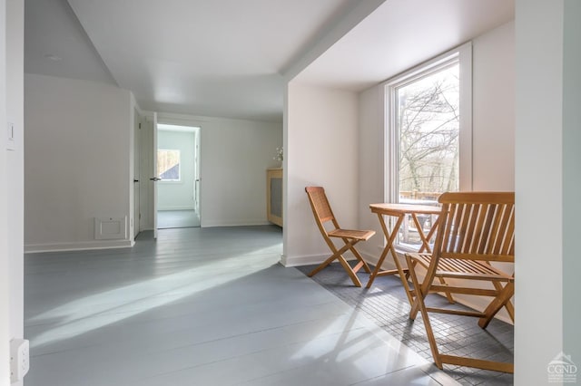 sitting room featuring baseboards