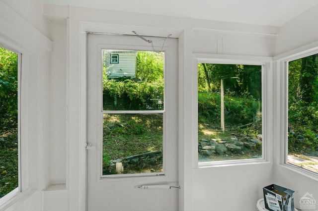 doorway to outside with a wealth of natural light