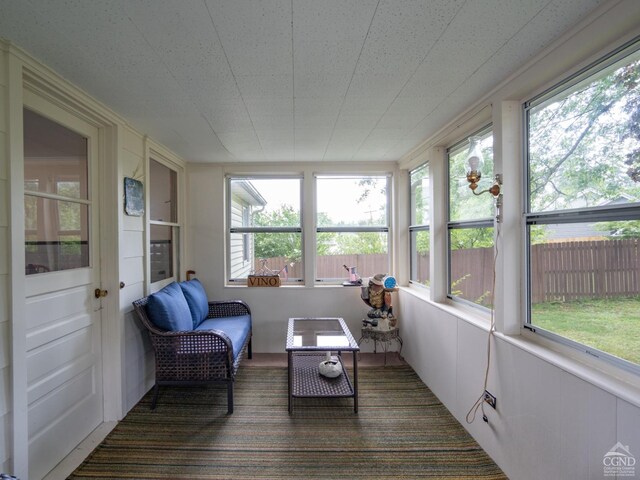 sunroom with a healthy amount of sunlight