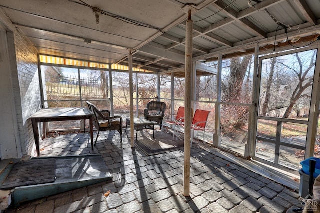 view of sunroom