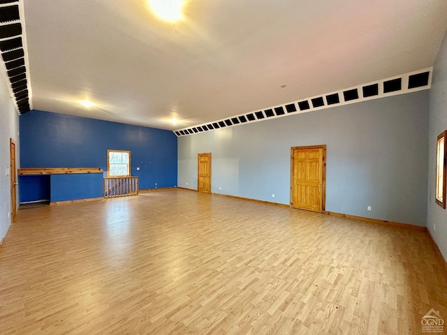 unfurnished room featuring light hardwood / wood-style flooring