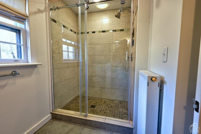 bathroom with an enclosed shower