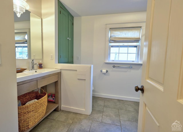 bathroom featuring vanity and a wealth of natural light