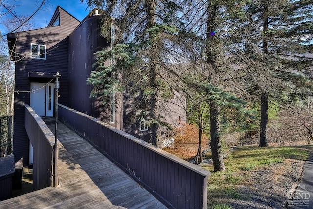 view of wooden deck