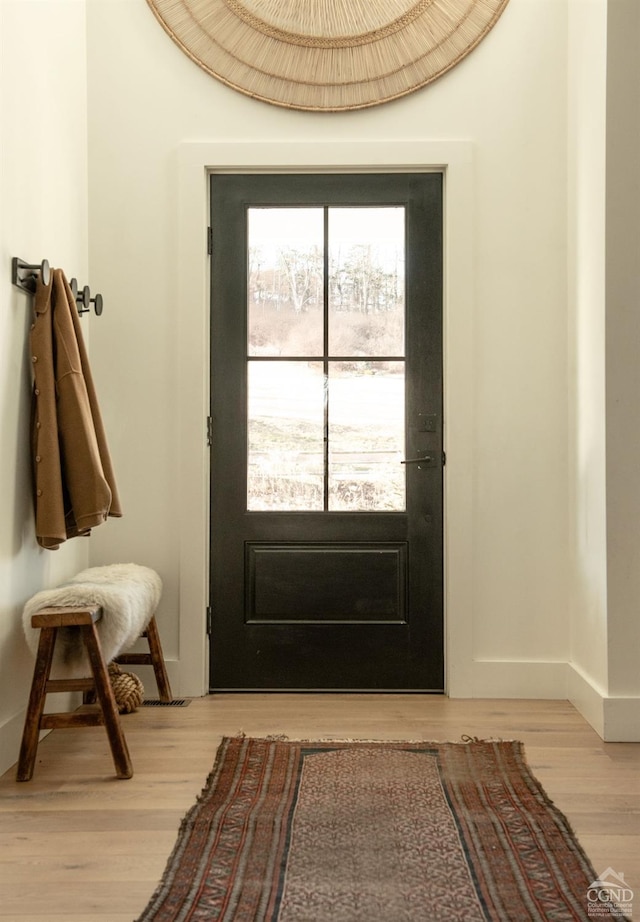 entryway featuring light wood-type flooring