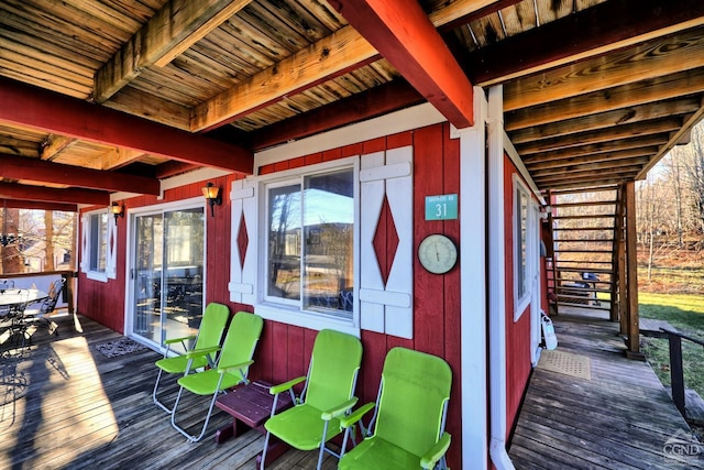 view of wooden deck