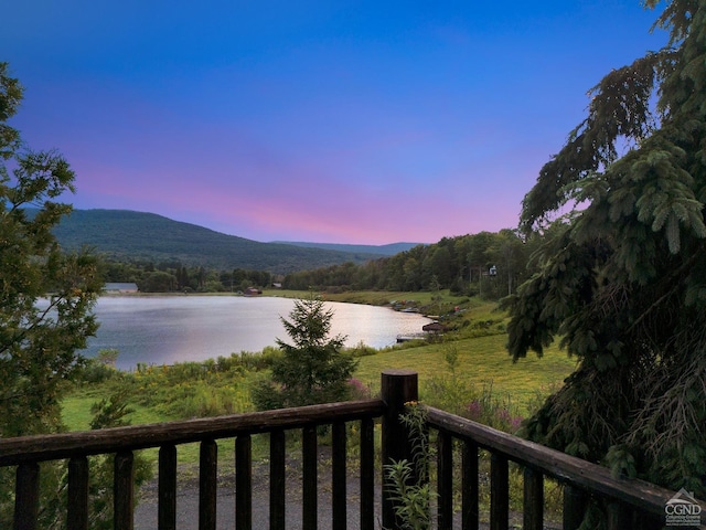 view of water feature featuring a mountain view