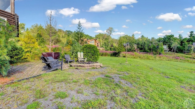 view of yard with a patio