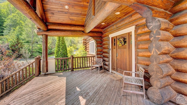 view of wooden deck