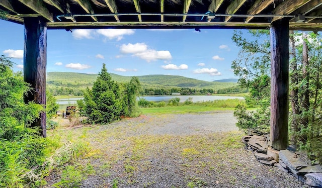 property view of mountains with a water view