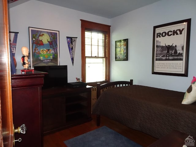 bedroom featuring hardwood / wood-style flooring