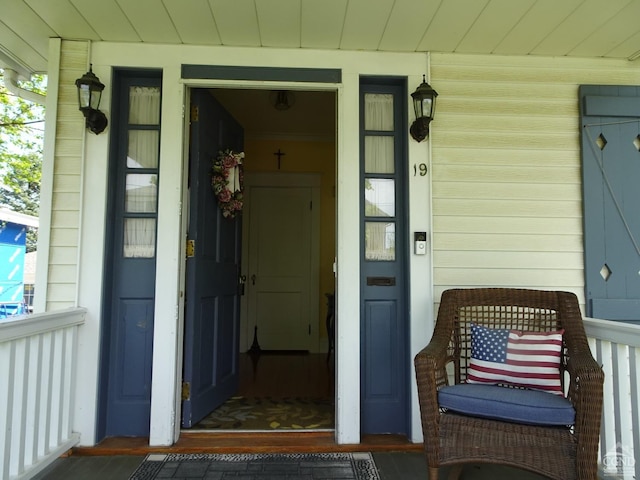 view of doorway to property