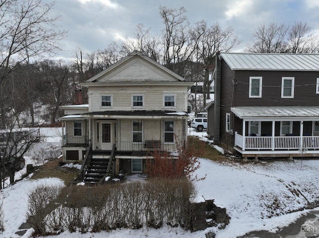 view of front of home with a porch