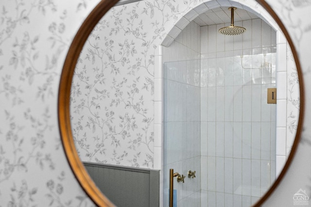 details with tiled shower